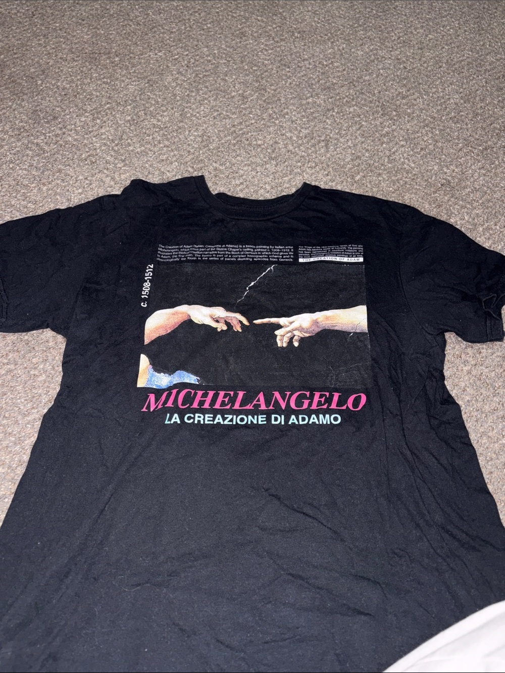 Target Michelangelo Graphic Tee - Black with Pink Text